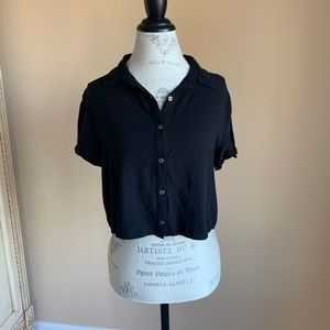 Black button up top
